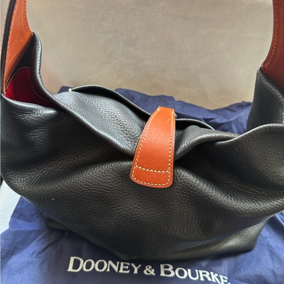 Dooney & Bourke Black and Orange Hobo Bag - Picture 2 of 3